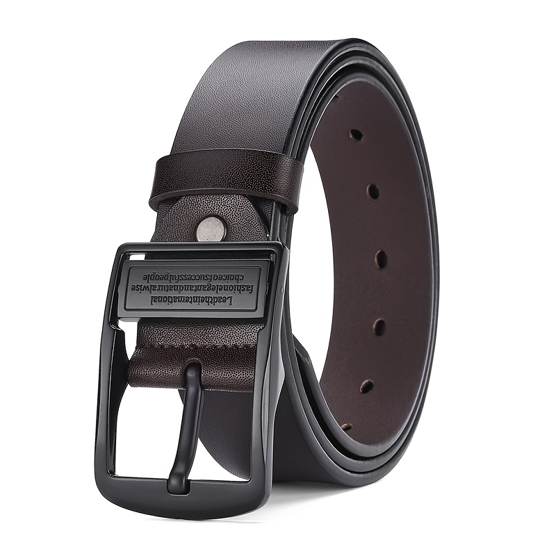 FLAGIA Men's Faux Leather Belt, Alloy Buckle, Adjustable, Casual & Formal